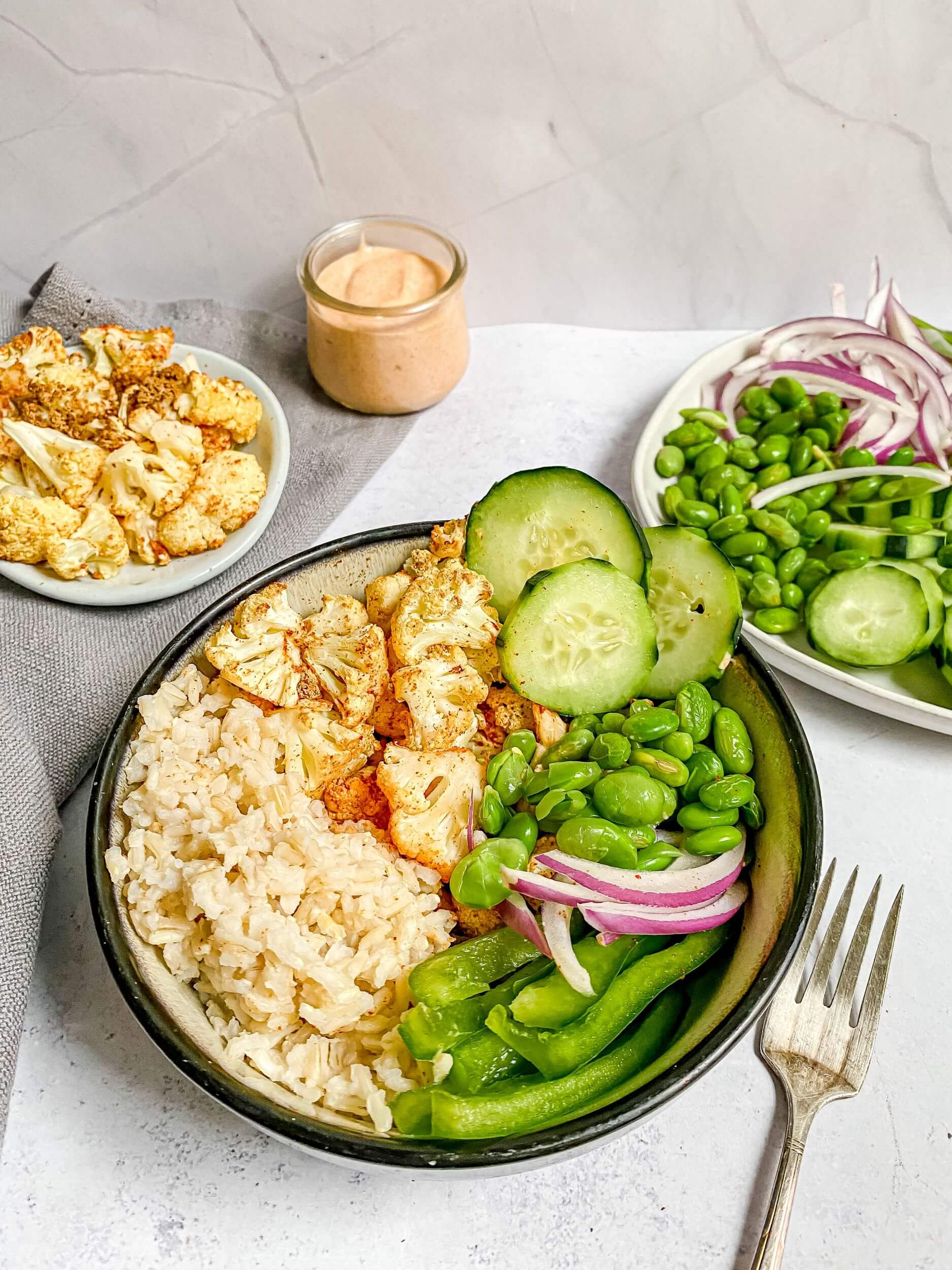 AirFryer Cauliflower Rice Bowls